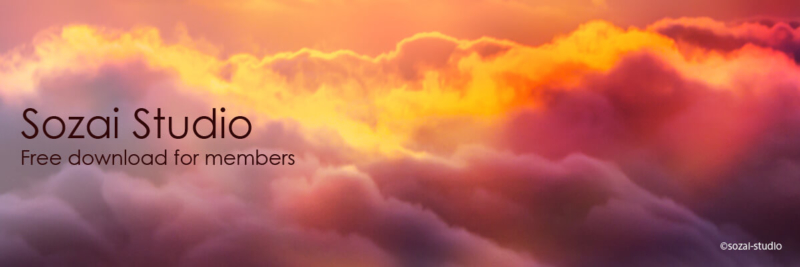 ブログヘッダー用無料画像：雲海シリーズ色彩パワー編｜素材スタジオ