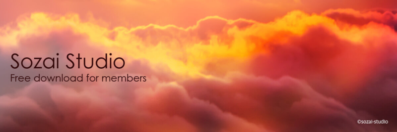 ブログヘッダー用無料画像：雲海シリーズ色彩パワー編｜素材スタジオ
